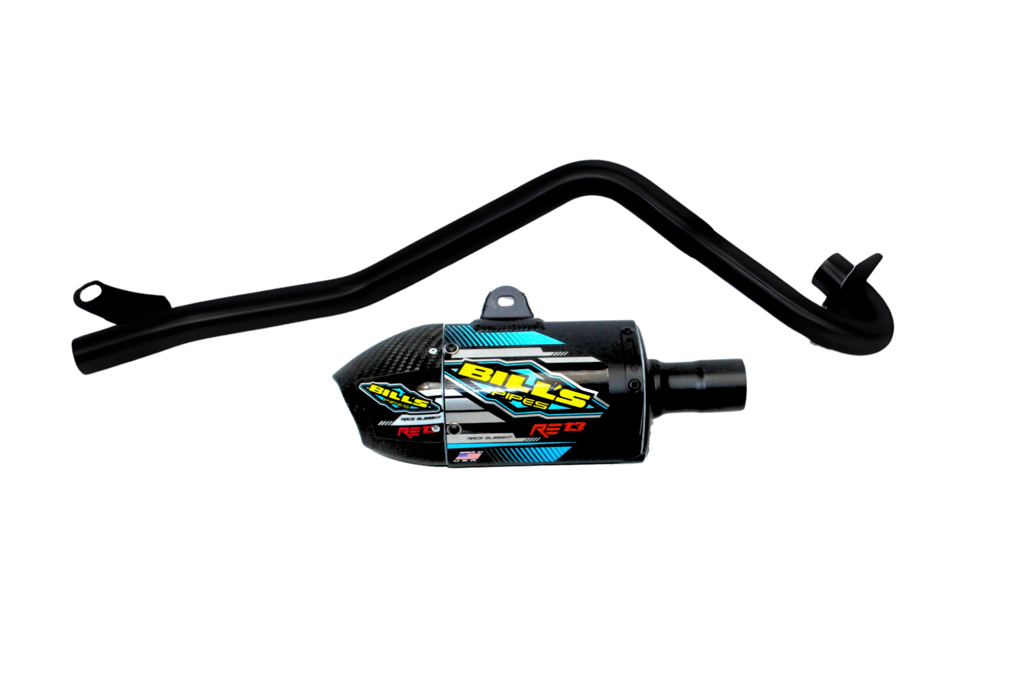 RE-13 Honda CRF 110 2019-2025 Full System - Black Out