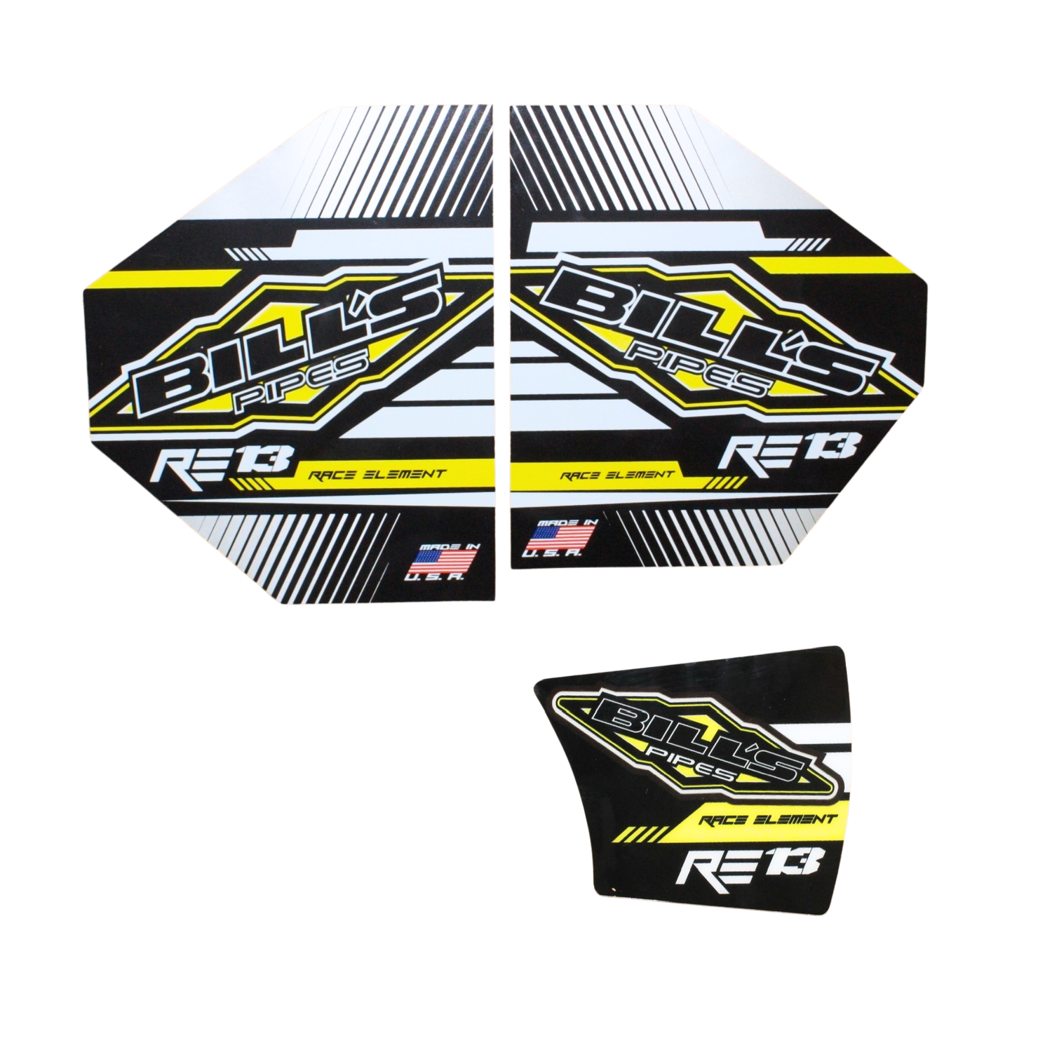 RE-13 Muffler Decal Set - Yellow