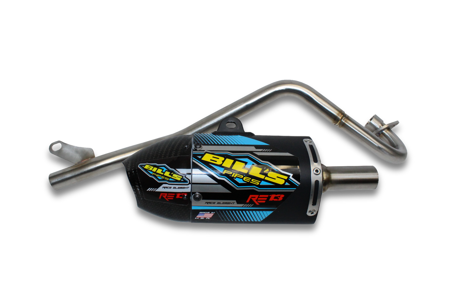 RE-13 KLX 110 2016-2024 Full System - Black Out Muffler